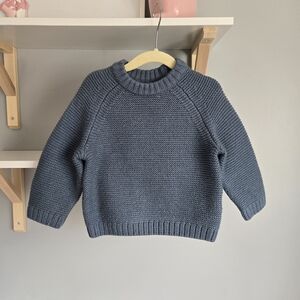 Zara Toddler Deep Blue Crew Neck Sweater 18-24M
